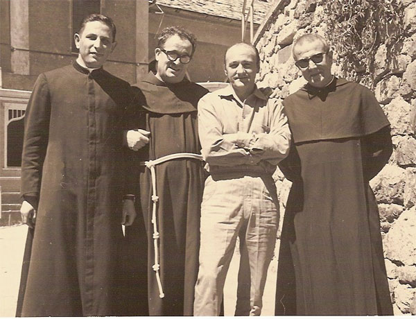 A Pineta di Sortenna (Sondalo) con don Sandro Pronzato, padre Nazareno Fabbretti, Luigi Santucci
